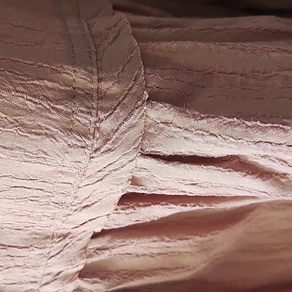 Cato peachy brown textured swing blouse with longer sleeves and button b… - Picture 8 of 14